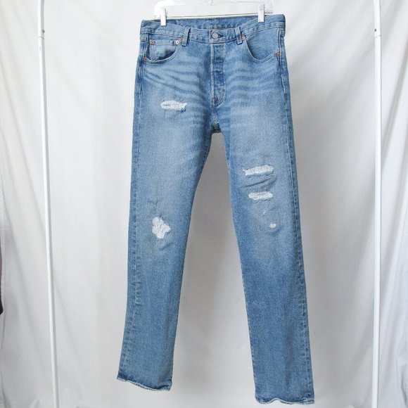 Levi's Other - ICONIC VINTAGE LEVIS 501 Patched Levis Denim Jeans W32 L34 xx petite Blue Wash